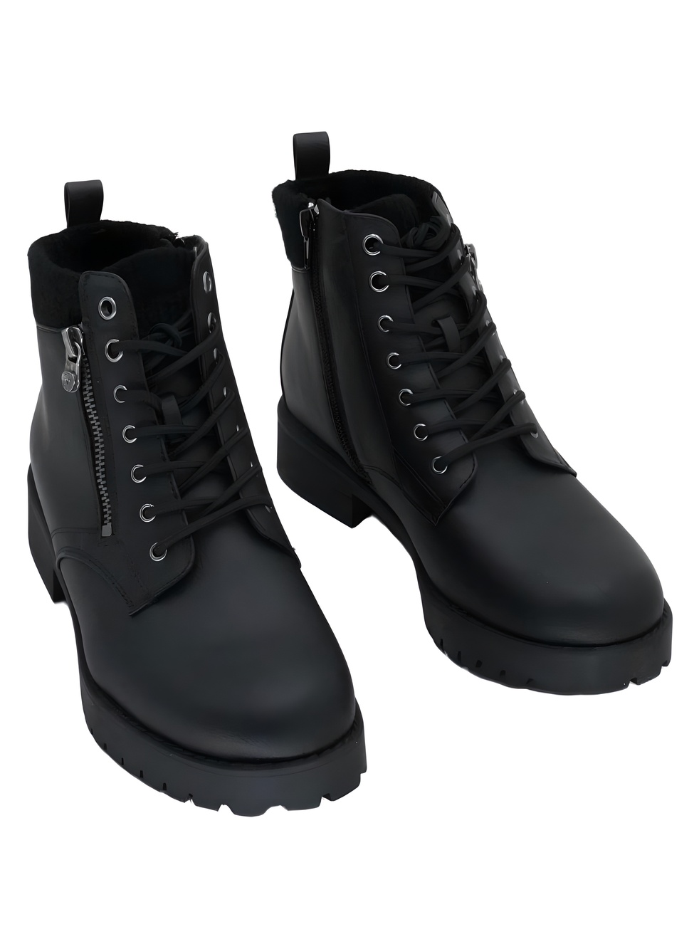 Blowfish Malibu Deva Z Black Faux Leather Lace Up Combat Boots Size 7.5